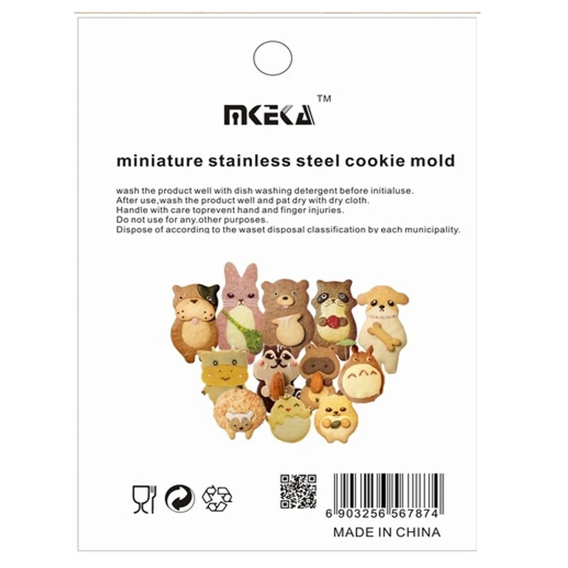 Семейный дизайн выпечки Кролик из нержавеющей стали мини-резак для печенья