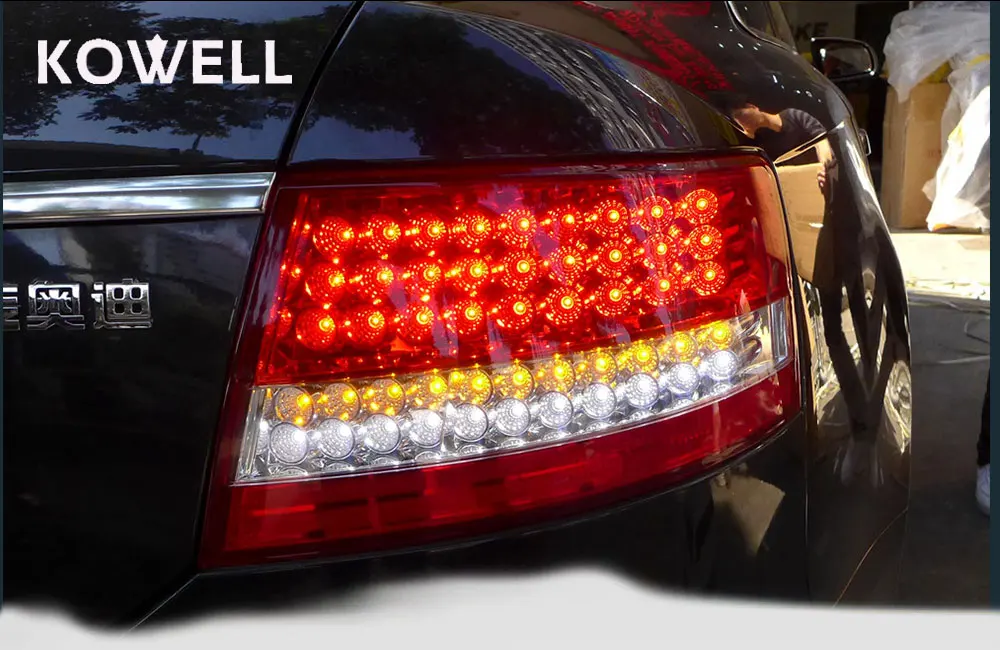 KOWELL автомобильный Стайлинг для Audi a6L хвост светильник s 2005 2006 2007 2008 для A6L хвост светильник задний фонарь DRL+ тормоз+ Парк+ сигнала