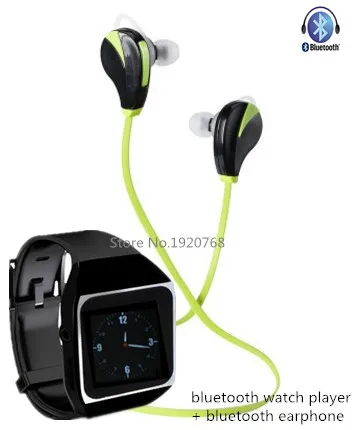 Qinkar 8 ГБ часы MP3 плеер + Bluetooth наушники bluetooth спортивные беспроводные Спорт