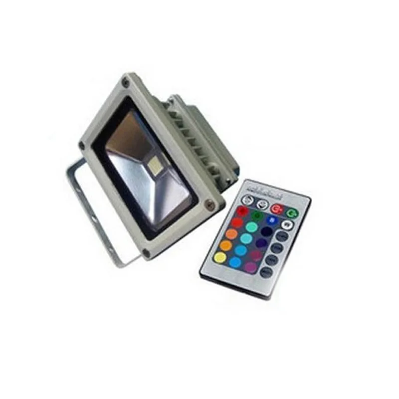 

10X wholesale high quality 10W RGB led flood light with IR remote control express free shipping