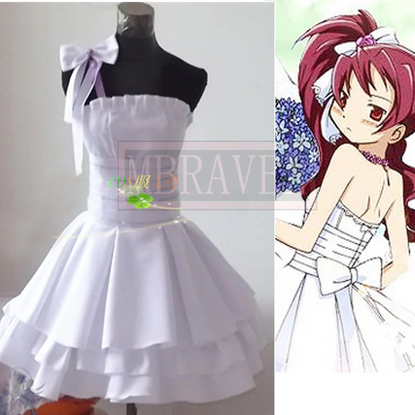 

Puella Magi Madoka Magica Сакура Кёко костюм для косплея белое свадебное платье на заказ