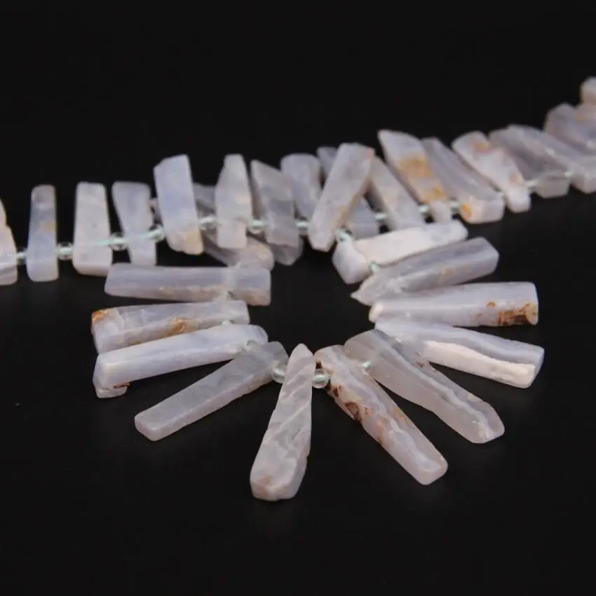 Бусины Из Натурального фиолетового халцедона с отверстиями 15 5 дюйма | Украшения