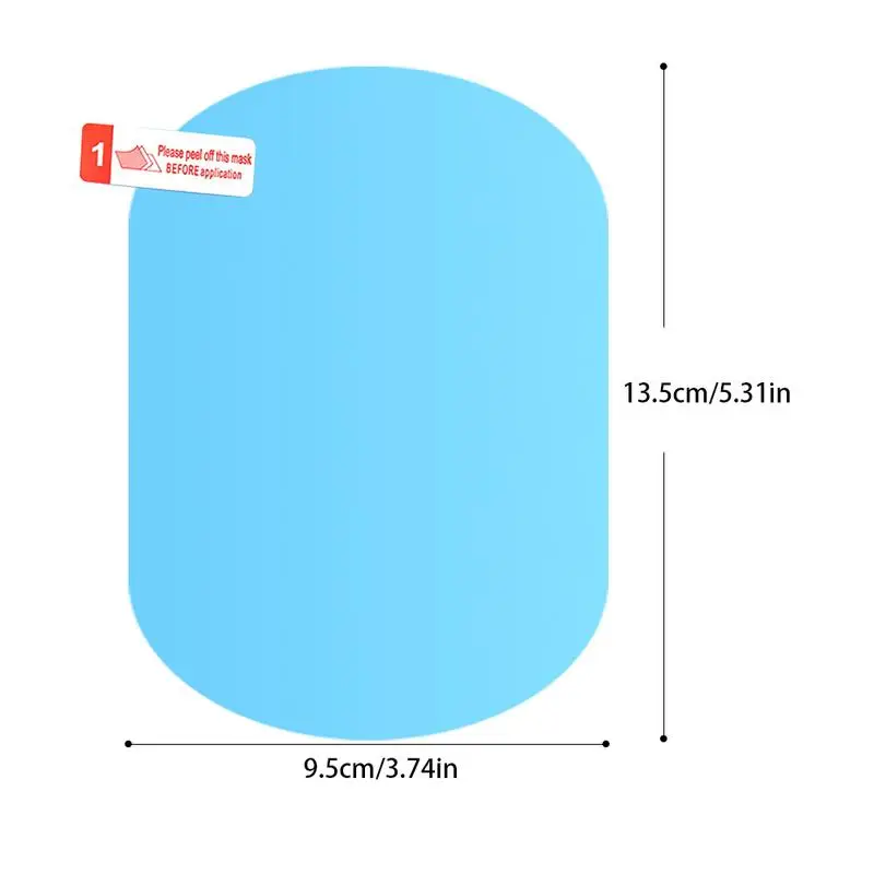 95x135mm 2 шт. автомобильная и противотуманная непромокаемая пленка зеркало заднего вида Водонепроницаемая боковая стеклянная пленка Авто прозрачная наклейка - Цвет: 95x135mm