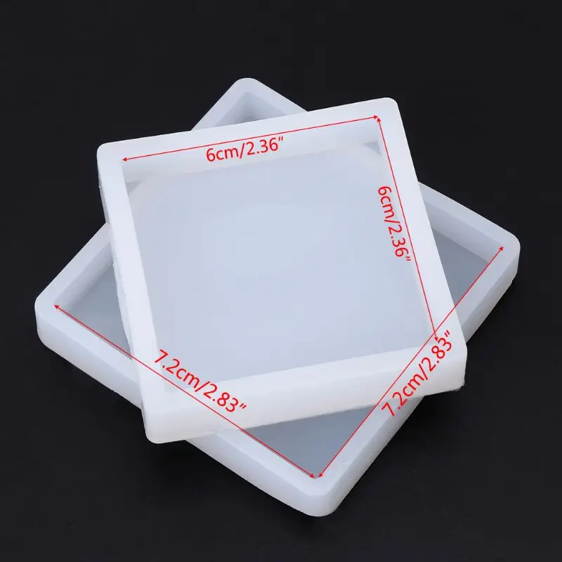 Силиконовая форма квадратная Полимерная глина Базовая доска зеркало Сделай Сам