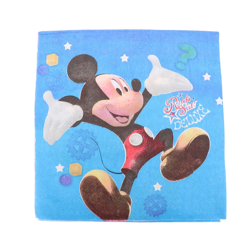 Napkins20pcs 10 шт./лот нижнее белье для девочек с рисунком Минни Микки Праздничная бумажная посуда Детская Игрушка В ванную для вечеринок, дней рождения отделкой из расходные материалы - Цвет: Napkins20pcs