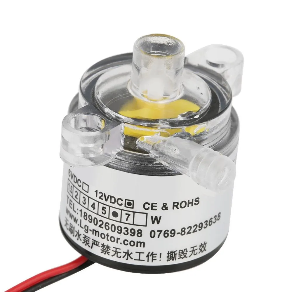 Мини водяной насос 12V DC 6W пищевой погружной Бесщеточный Водяной 2л/мин|Насосы| |