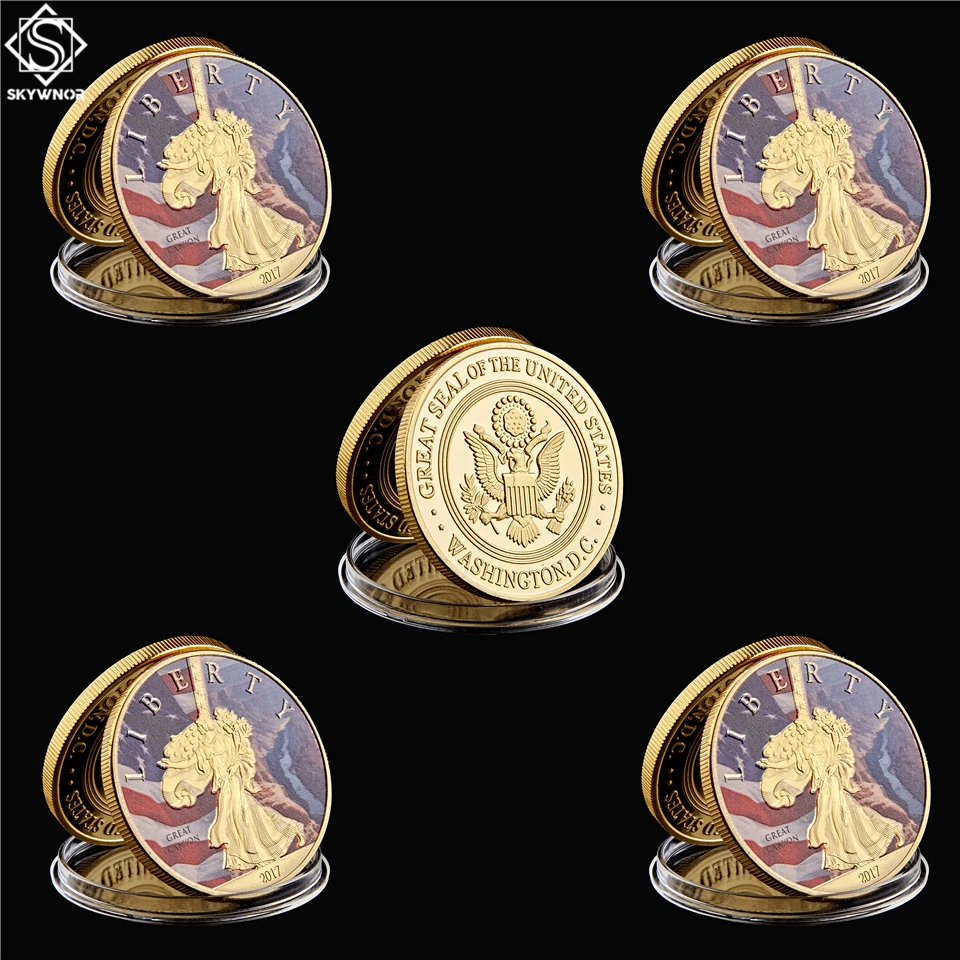 5 шт. 2017 США, памятная Золотая монета Большого каньона, национального парка свободы