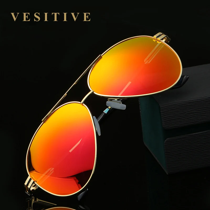 VESITIVE UV400 солнечные очки авиаторы, Для мужчин Поляризованные солнцезащитные очки для женщин, фирменный дизайн, защитные водительские очки Oculos de sol masculino с аксессуарами