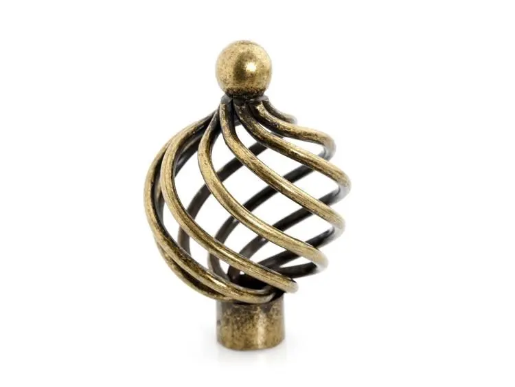 

10Pcs/ Big Size Round Antique Brass Birdcage Furniture Drawer Pull Handle Cabinet Knobs Iron Material ( D:40MM H:60MM )