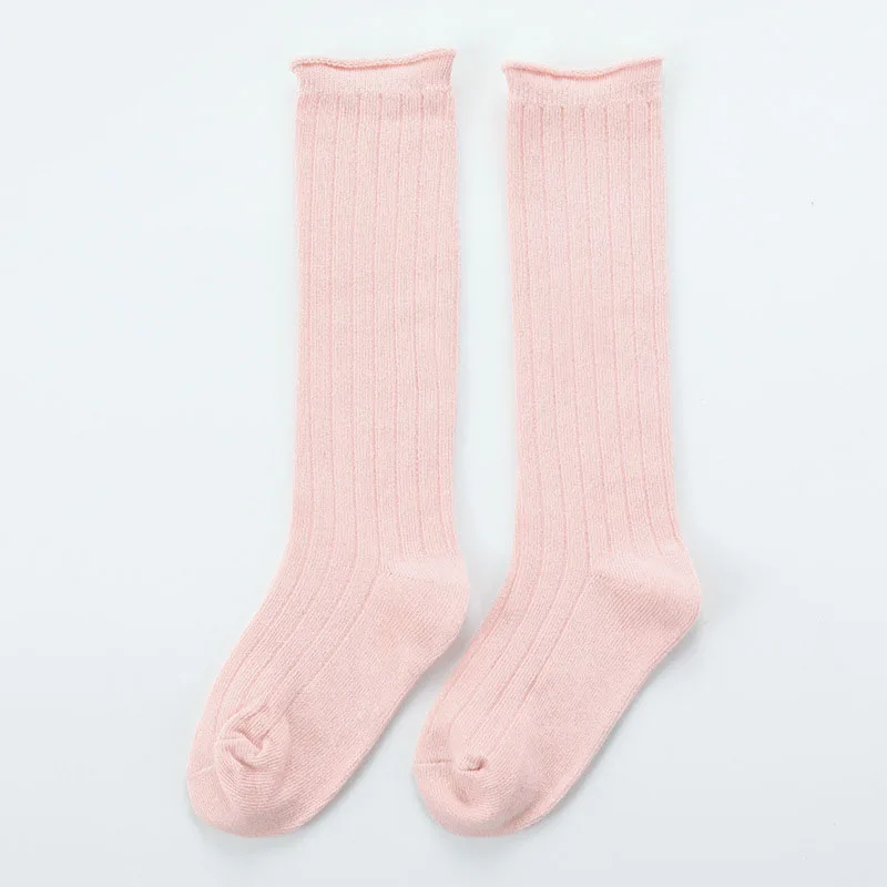 pink Детские гольфы унисекс гольфы для маленьких мальчиков и девочек ярких цветов хлопковые теплые носки - Цвет: pink