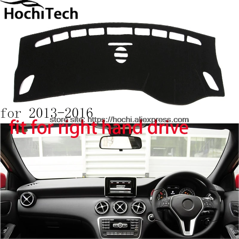 

For Mercedes-benz A class right hand drive dashboard mat Protective pad black car-styling Interior Refit Sticker Mat products