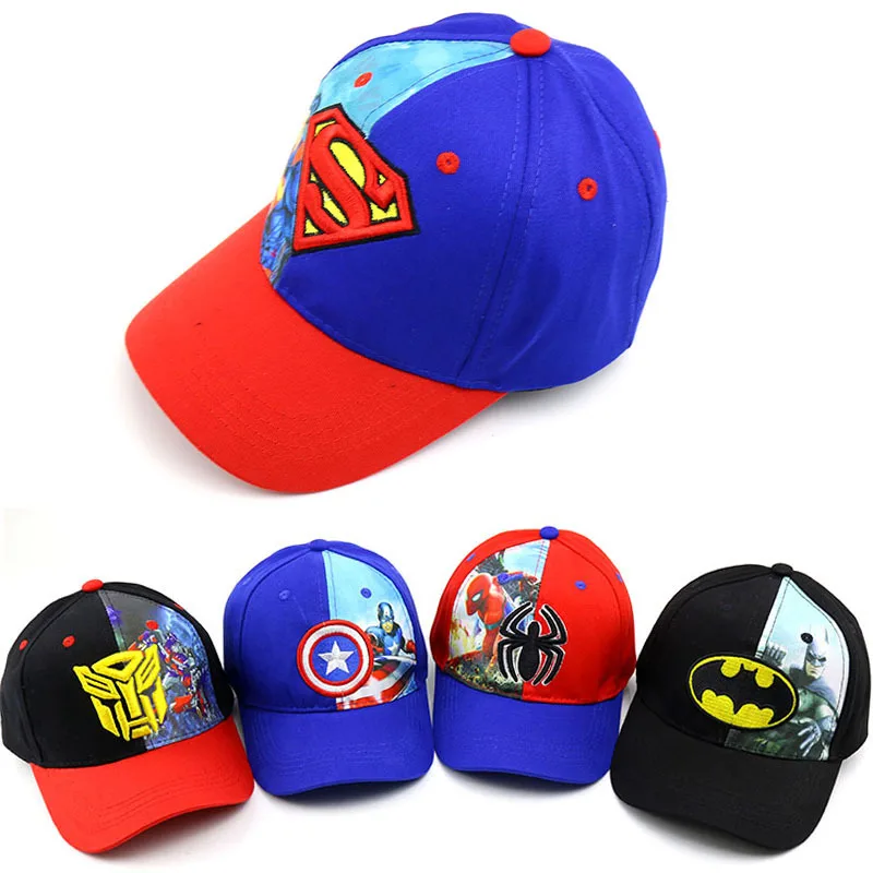 Супермен железный человек паук детские бейсболки модные Snapback мальчиков девочек