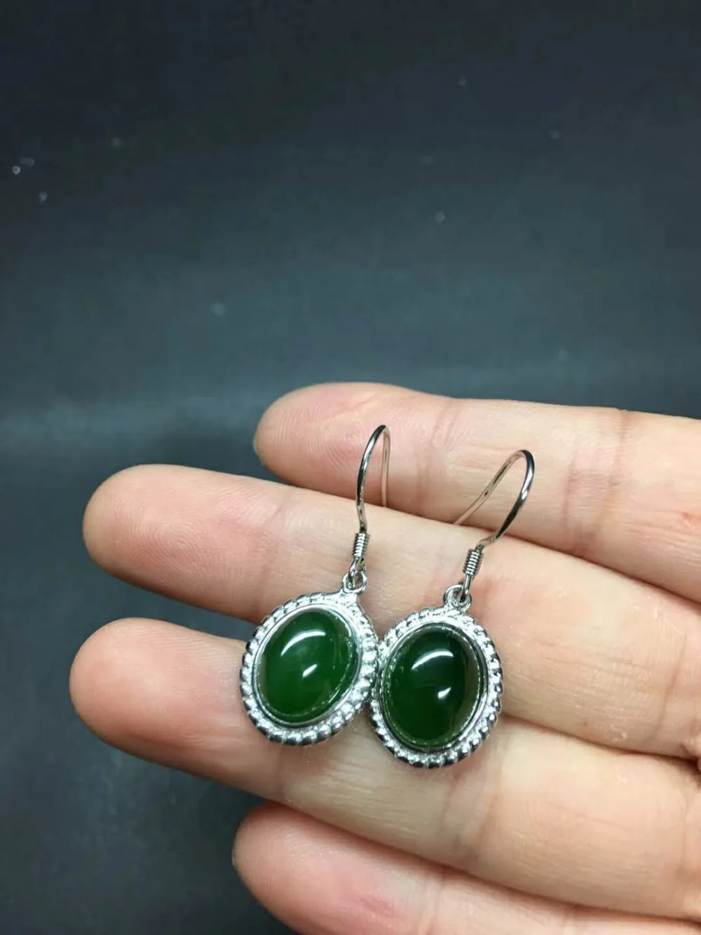 Серьги гвоздики из натуральной яблоко яшма/модные передние/элегантные и