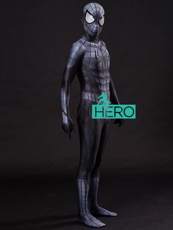 ZentaiHero новый черный бронированный костюм Человека-паука с 3D принтом из лайкры для