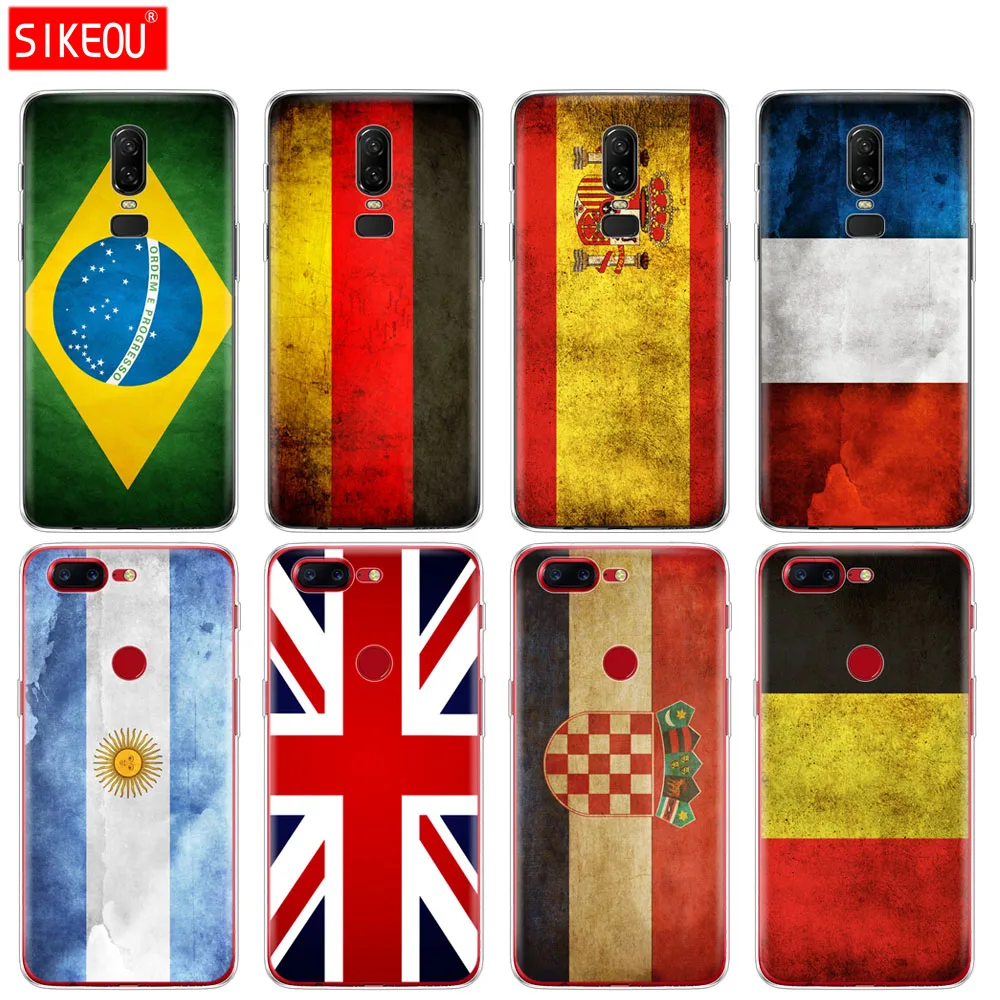 Силиконовый чехол для Oneplus one plus 6 5T 5 3 A3000 A5000 Флаг Бразилии Франции