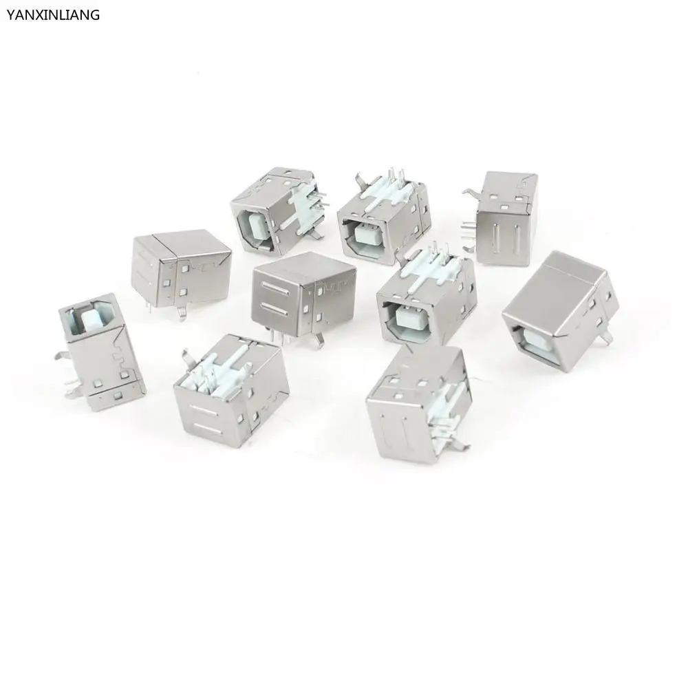 10 шт. монтажный разъем PCB 90 градусов 4 Pin USB 2 0 Тип B|4 pin female|socket jacksocket 1/2 |