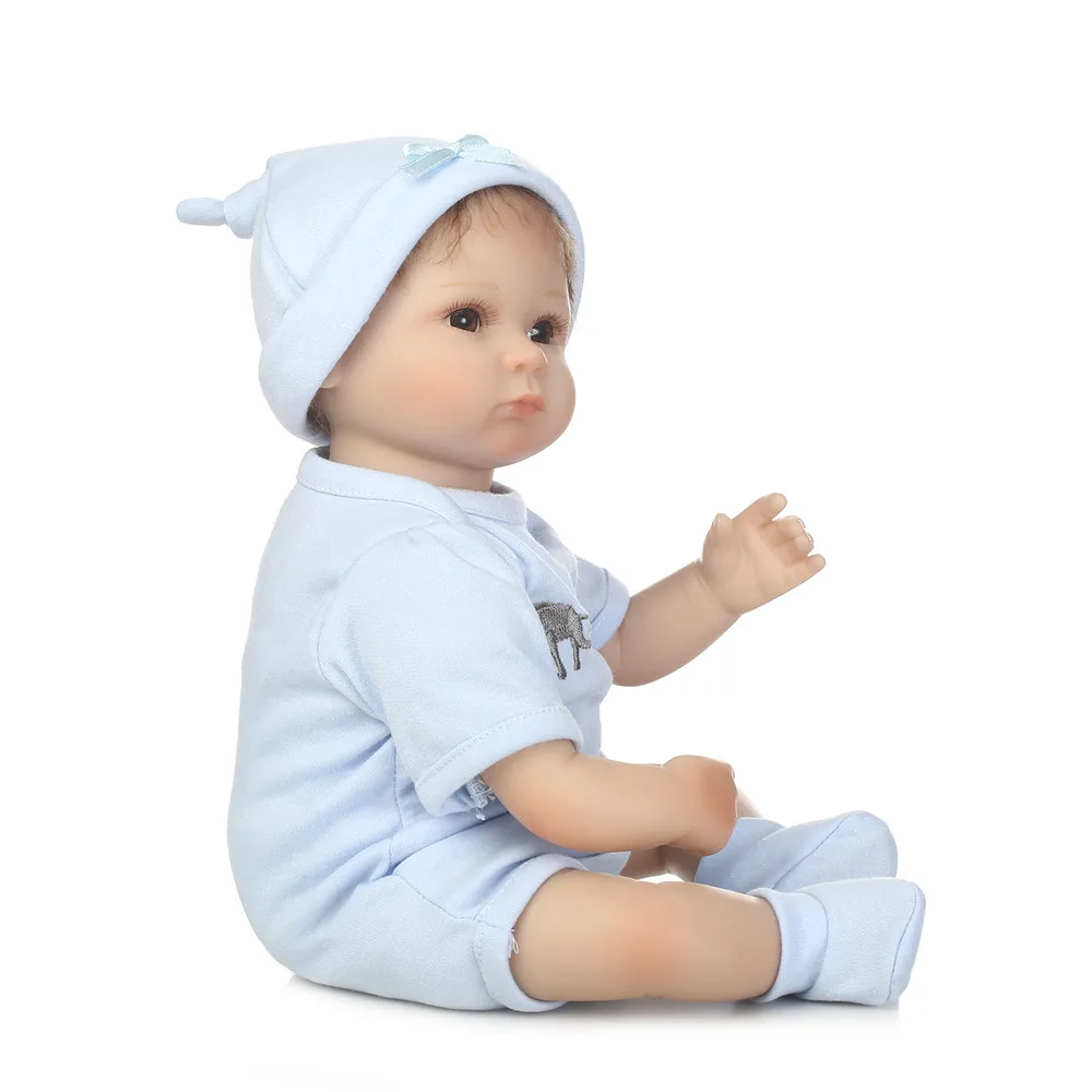 Мальчик Кукла reborn 16 &quot40 см Мягкий силикон baby для детей подарок игрушки bebe живой
