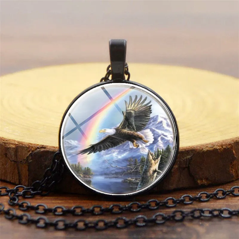 2017 Трендовое Стильное ожерелье подвеска в форме крыльев винтажное с орлом