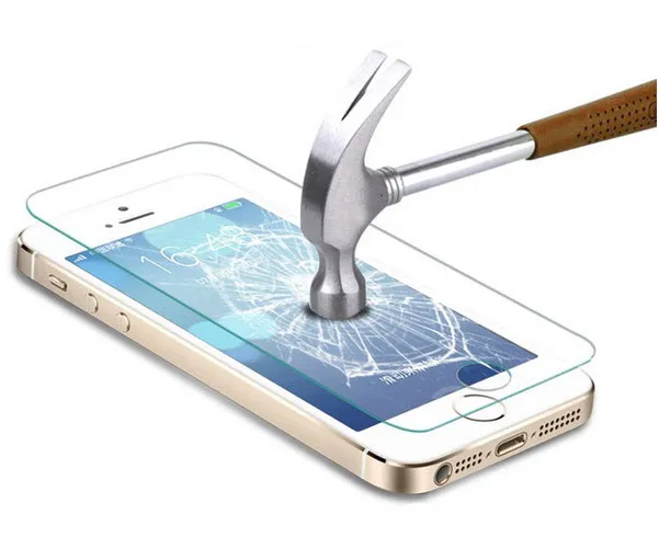Бесплатная доставка лучший закаленное стекло наклейки для iphone 5 экрана