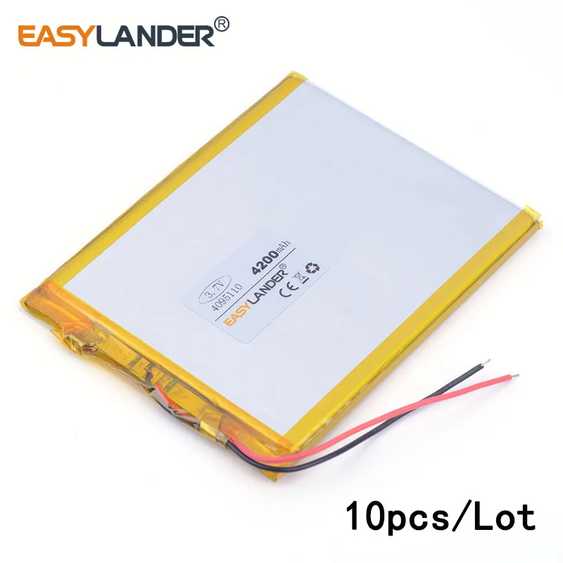 10 шт./лот 3 7 V 4095110 4200 mah высокоемкая полимерная литиевая батарея 0495110 sun N70 7-дюймовый