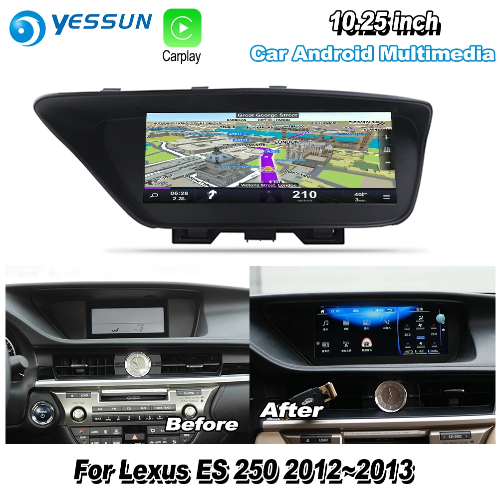 YESSUN 10,2" для Lexus ES 250 ES250 2012~ 2013 автомобильный Android Carplay gps Navi maps навигационный плеер Радио стерео WiFi без DVD