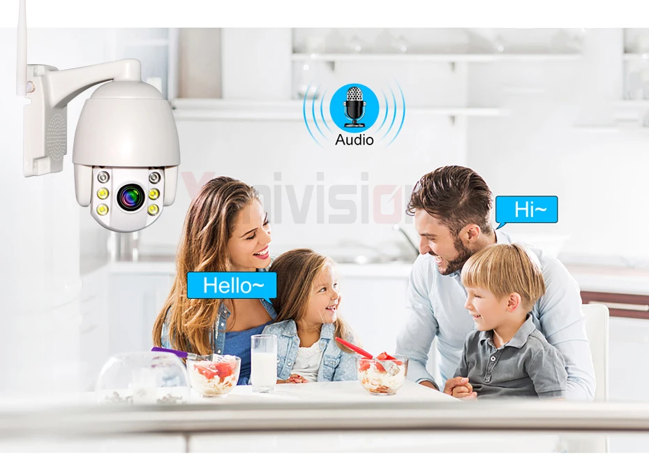 HD 1080P Супер Мини PTZ WIFI IP камера наружная 2 МП скоростная купольная 4 кратный зум 8 12