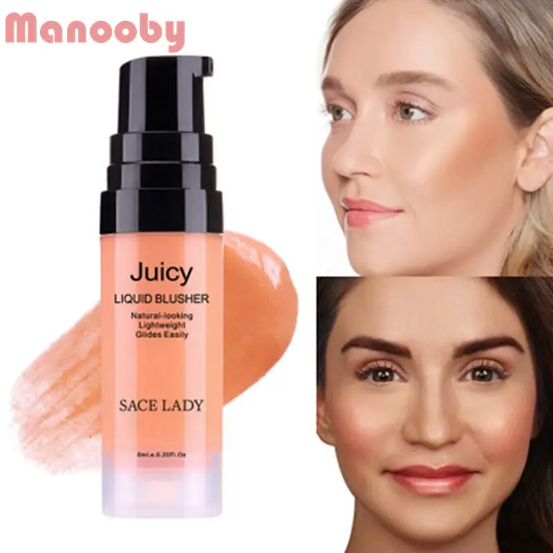 Manooby Жидкий Макияж Профессиональный макияж натуральный розовый румяна