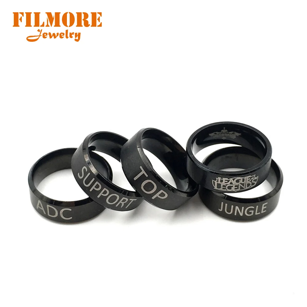 League of Legends Ring - Hot Game LOL Logo | 5 Style Options - ADC TOP MID JUNGLE SUPPORT | Titanium Stainless Steel Fashion Ring for Fans image 2