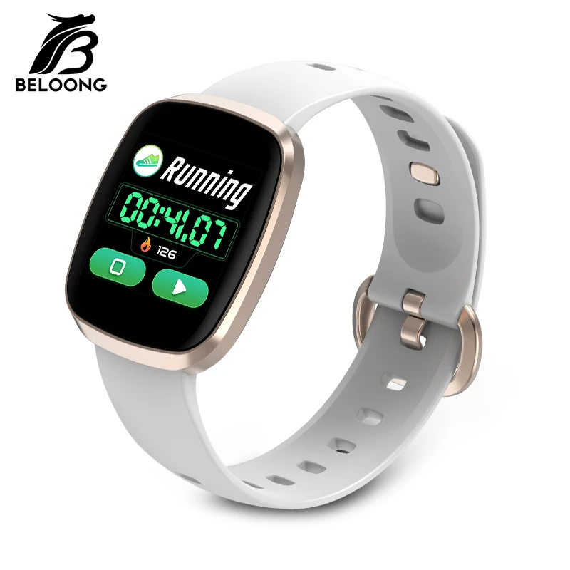 BELOONG 2.5D полный умные часы с сенсорным экраном браслет IP67 сердечного ритма крови