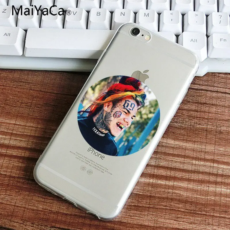 MaiYaCa ip Hop Rapper Tekashi 69 6ix9ine чехол для телефона Coque для iPhone X XSMAX задняя крышка Мягкий ТПУ чехол s для iPhone 5S 6 6splus 7 - Цвет: 2
