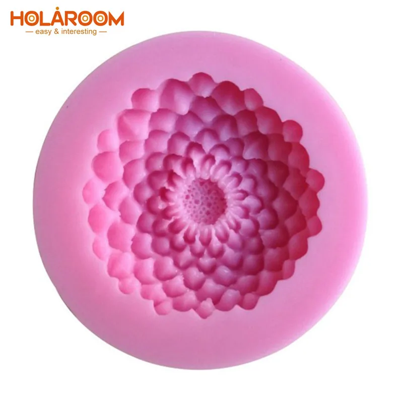 

Lotus Shape Chocolate Candy Jello 3D Silicone Mold Cartoon Soap Mold Sugar Craft Figure Cake Tools