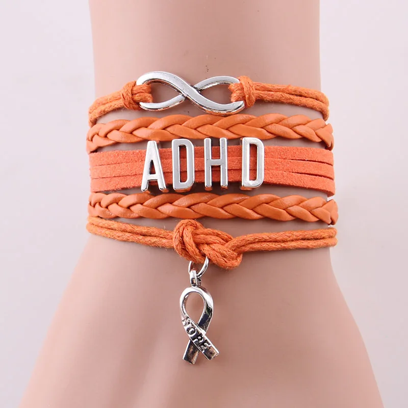 Маленький браслет Minglou Infinity hope ADHD кожаные мужские браслеты и обручи для женщин |