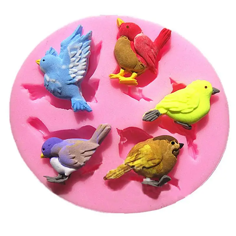 Bird-like Shape 3D fondant cake silicone mold for polymer clay molds kitchen chocolate pastry candy making decoration tools 0093 | Дом и сад