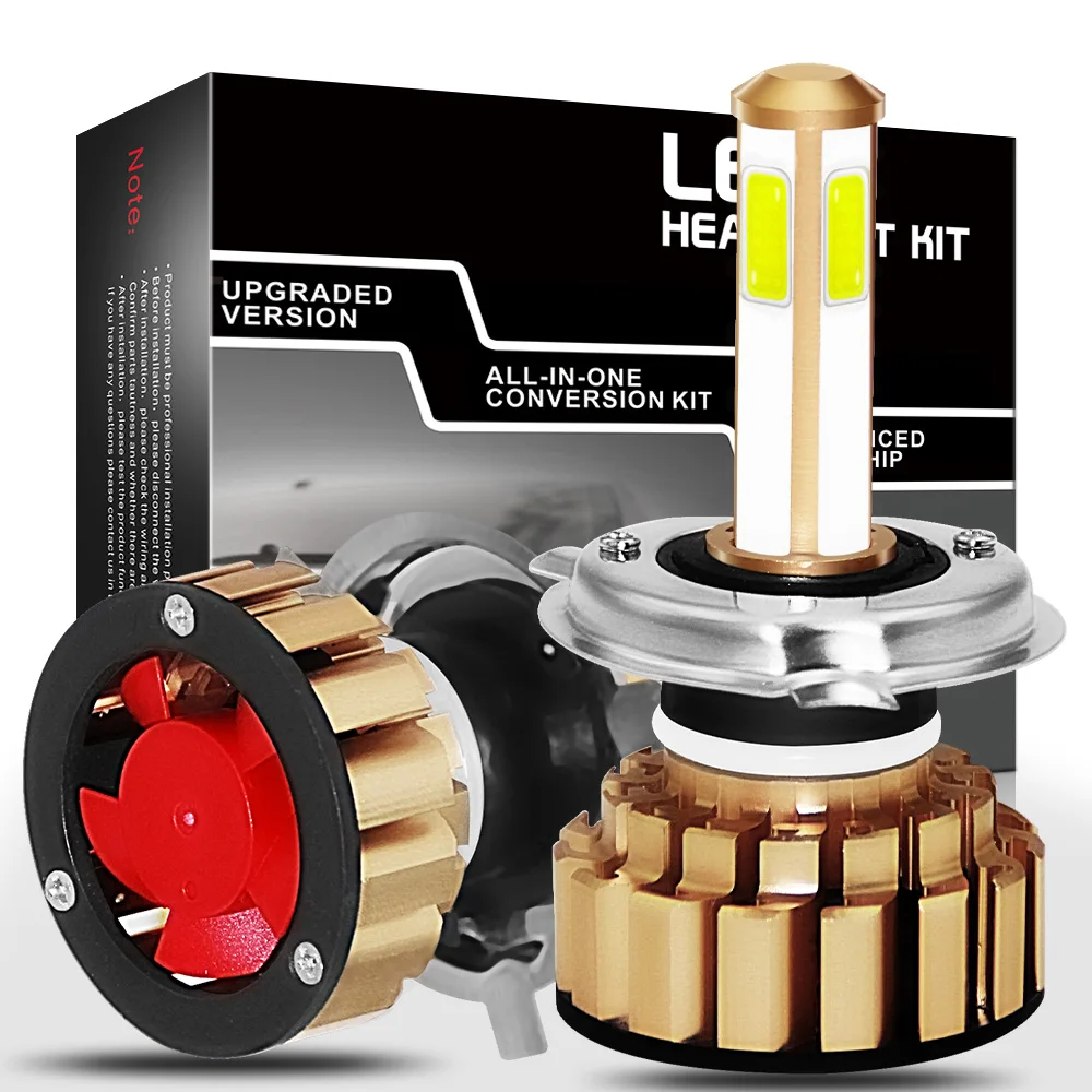 H4 9003 HB2 Hi/Lo COB Автомобильные светодиодный лампы для фар 80 Вт 8000lm IP68 фары HONDA NISSAN SKODA