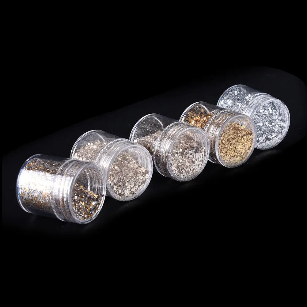 1 банка/коробка для ногтей розовая роза смешанные цвета блестящий порошок геля