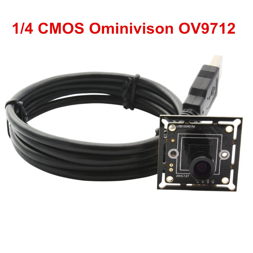 Маленькая камера видеонаблюдения 720P CMOS OV9712 1280X720 объектив 100 градусов PCB usb микро