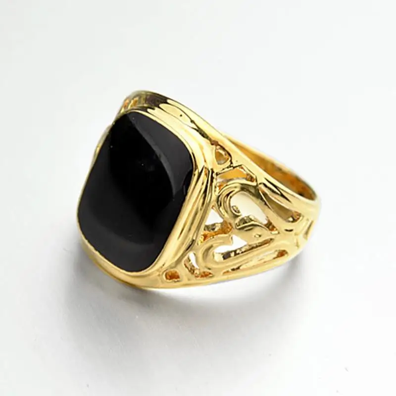 PINKSEE Модные мужские кольца золотые цвета розового золота резные камни Античная