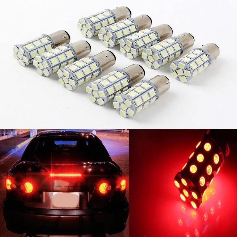 10X Автомобильный светодиодный светильник 27 SMD 5050 клиновидные боковые хвост