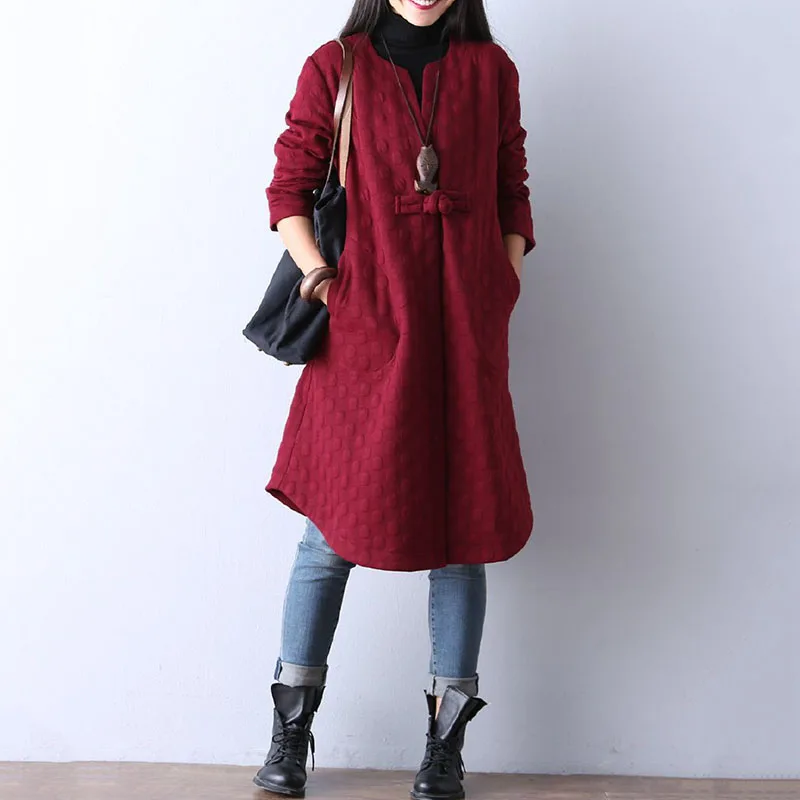 Длинный рукав свободный хлопковый ветровка 1 шт. Женское пальто Дамская верхняя