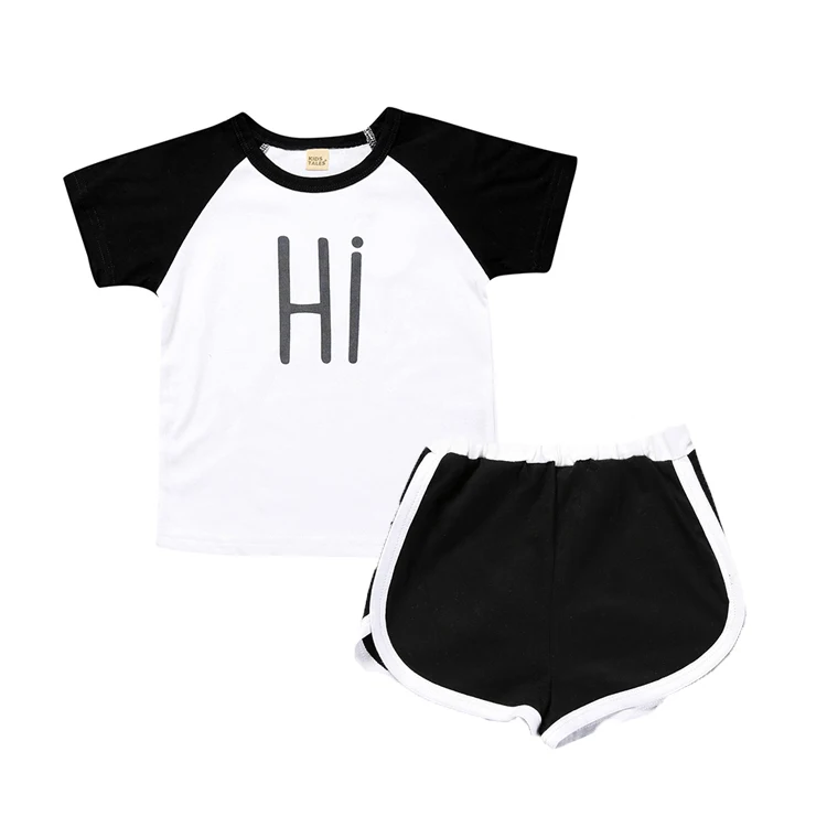 TZ501 Retail 2019 hot sale summer clothing set baby boys girls clothes children's children sports suits for Boy Outfits | Детская