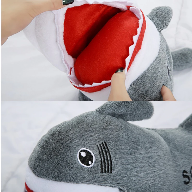 CBJSHO Unisex Winter Animal Furry Slipper Warm Soft Bottom Home Indoor Men Women Shark Shape Slippers Plush Unicorn | Обувь
