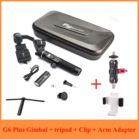 plus all accessories Feiyu G6 Plus 3-Axis брызгозащищенное WI-FI портативный монопод с шарнирным замком для экшн-Камеры Gopro Hero 6/5/4 действие Камера смартфонов - Цвет: plus all accessories