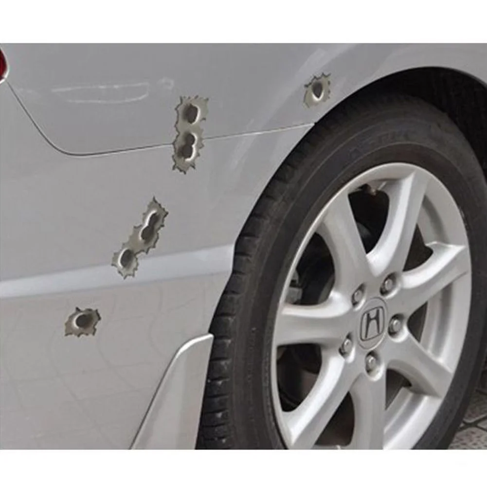Горячая серый 24/32 Bullethole стикеры Наклейка Shothole для Авто шлем мотоцикл с чашкой