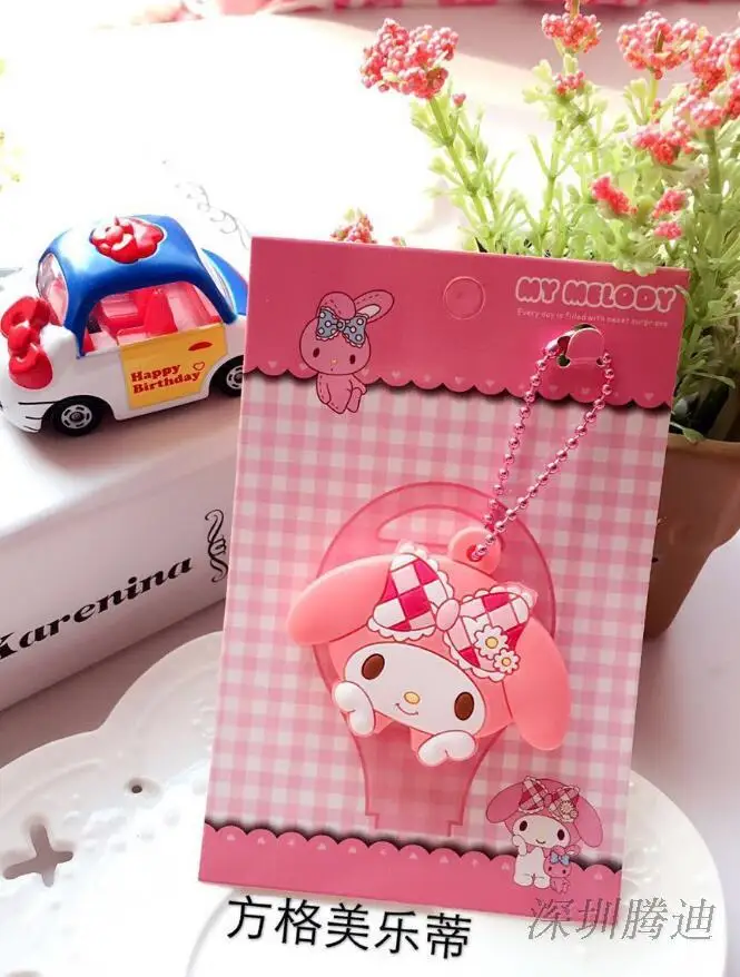 My melody, Маленькие близнецы, звезды, ПВХ, подвеска, украшение, унисекс, сумка, цепочка, подвески, крышка для ключей, брелок - Цвет: Серебристый