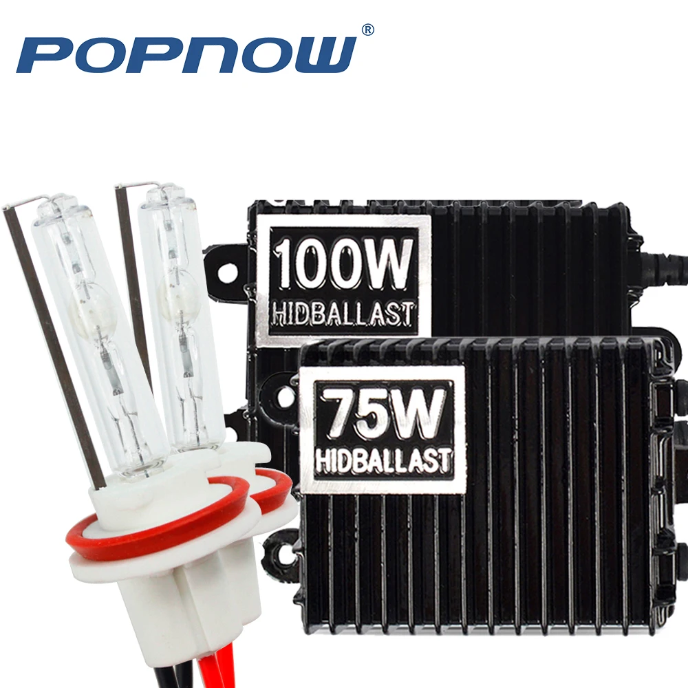 H1 ксенон H7 HID комплект H4 H1 H11 H8 9005 HB3 9006 HB4 881 ксеноновых фар, Высокопрочная конструкция балласт для автомобильных светильник головной светильник 4300K 6000K 8000K 24V 75W 100W
