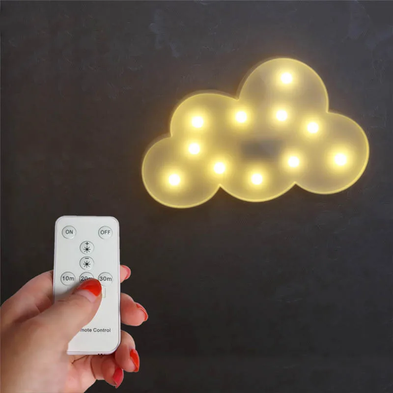 Jiaderui 3D LED ночник милый облачный Шап для малышей с контроллером креативные