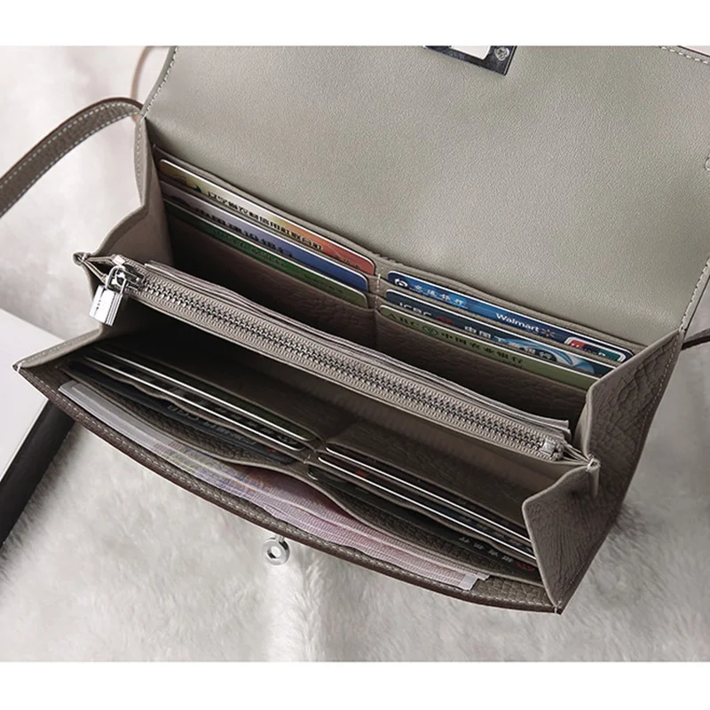 2018 женские кошельки новинка модный кошелек для женщин натуральная кожа на молнии