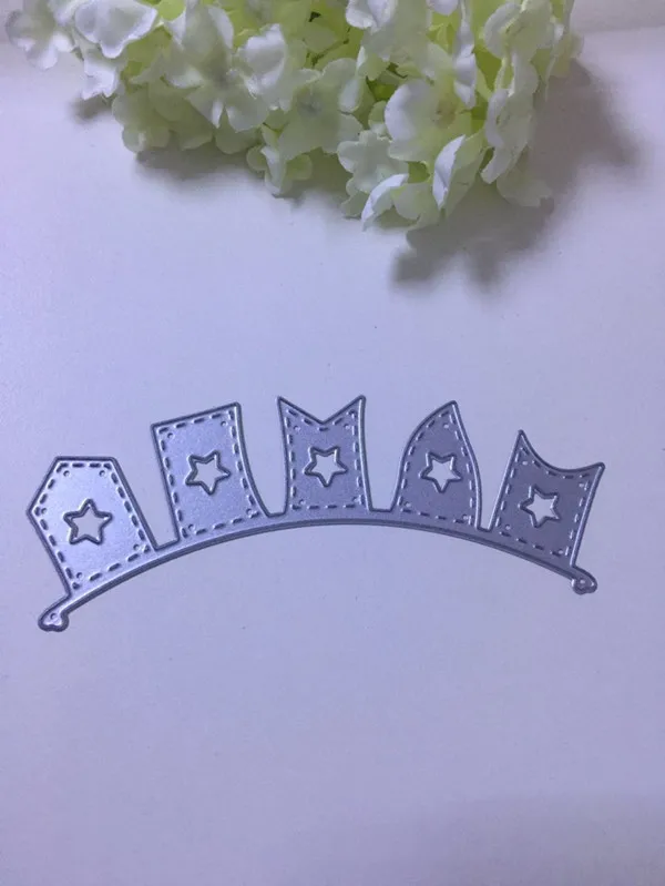 1pc Flag Stars Banner Scrapbook DIY album Paper Card Maker Metal Stencil Decoration dies Craft Cutting Dies Template | Дом и сад