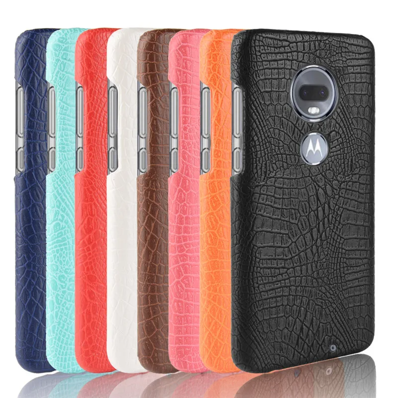 Чехол для Moto G7 чехол Plus жесткая задняя крышка из искусственной кожи телефона Motorola