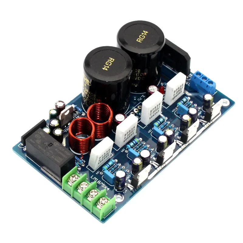 HIFI LM1875T 2.0 channel parallel amplifier board with BTL speaker protection circuit | Amplifier